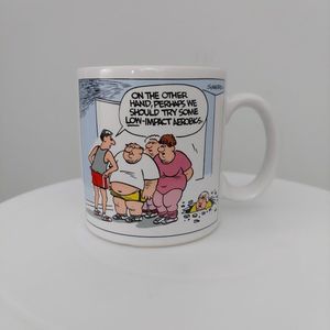 Vintage Russ Berrie & Co 12513 low-impact aerobics humor Mug